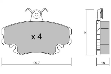 Тормозные колодки AISIN для DACIA LOGAN (LS_) 1.6 (LSOB, LSOD, LSOF, LSOH)